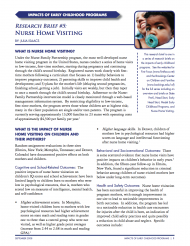 Early Childhood Impacts - Nurse Home Visiting
