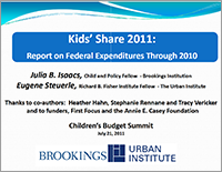 Childrens Budget Summit 2011 - Urban Brookings