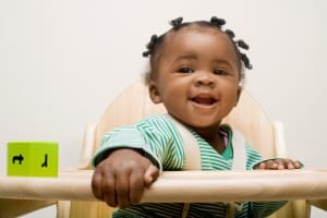 Baby in a high chair